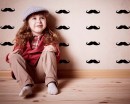 Mustache Pattern Wall Decal Nursery Modern Vinyl Sticker